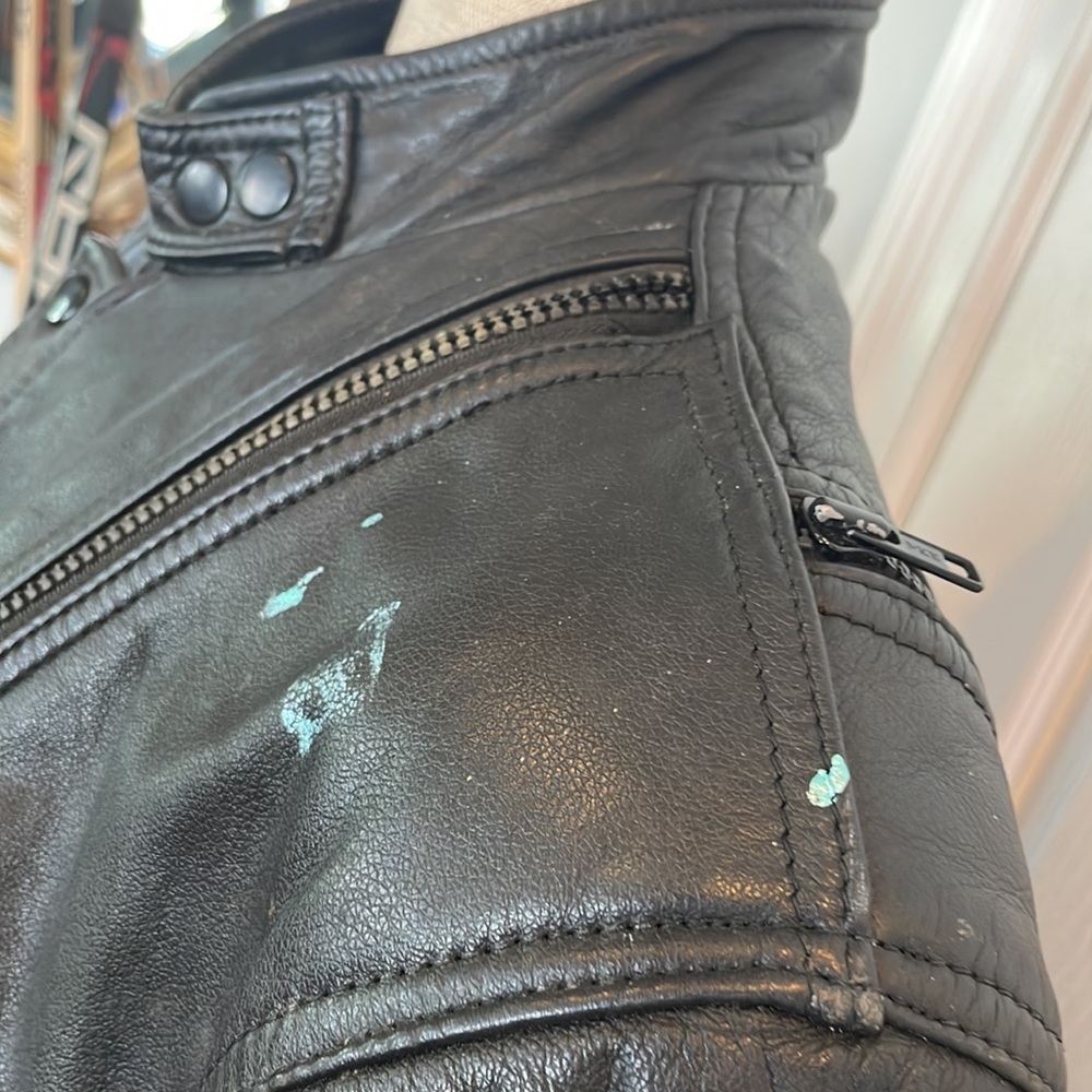 Vintage aviator leather jacket bomber motorcycle brown women’s size 36 - Picture 14 of 16